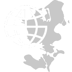 Et hvidt globussymbol hen over en grå aftegning af Sjælland og øernes omrids.